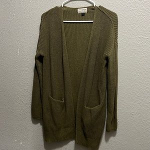 Olive green cardigan